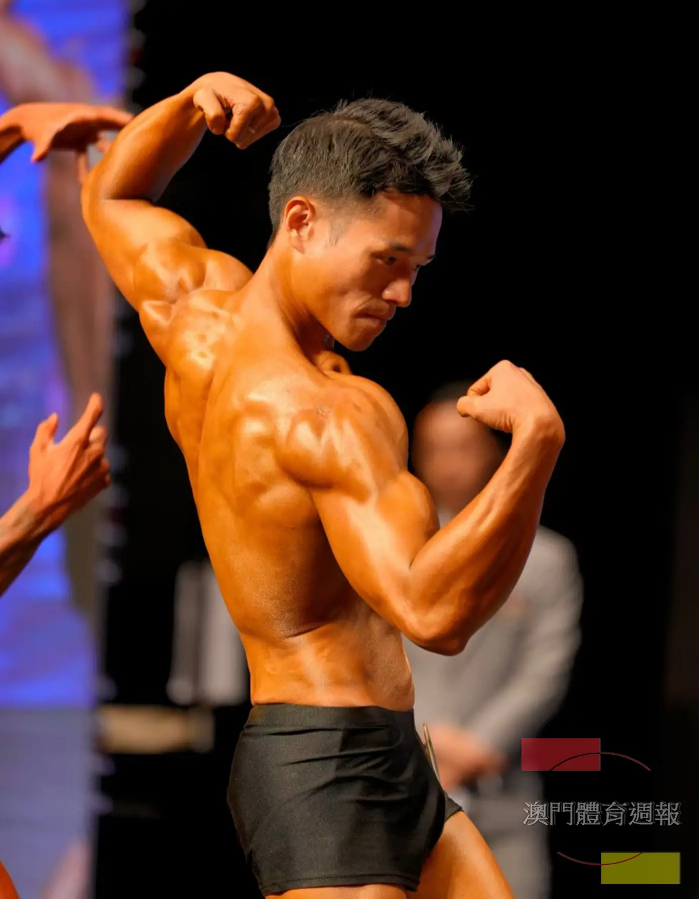 李明佳在男子古典健美B組級別取第五名（大會相片）.jpg